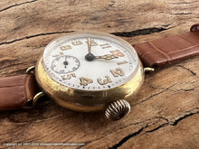 Load image into Gallery viewer, Nimra Early Swiss Porcelain Dial in Clam Case, Manual, 34mm