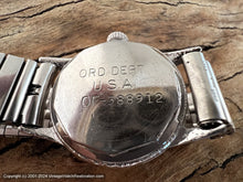 Load image into Gallery viewer, Waltham WWII Military ORD Dept USA Amber Lumed Numbers, Manual, 31mm