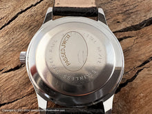 Load image into Gallery viewer, Helbros NOS Pure White Dial with Caricature of Jerry Lewis in Red, Date, Manual, 34.5mm