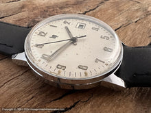 Load image into Gallery viewer, Lip Ivory Dial, Silver Numbers, Date, Manual, Large 34mm