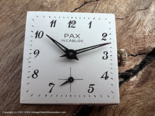 Load image into Gallery viewer, PAX Incabloc Pearl White Minty Dial Square Case, Manual, 25x25mm
