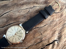 Load image into Gallery viewer, Relay France Brushed Golden Dial with Fine Black Hour Marker Lines, Manual, 34mm