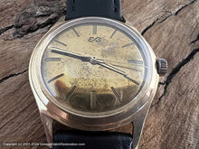 Load image into Gallery viewer, Ernest Borel Golden Dial Recessed Bar Markers, Manual, 34mm