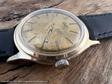 Load image into Gallery viewer, Ernest Borel Golden Dial Recessed Bar Markers, Manual, 34mm