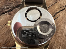 Load image into Gallery viewer, Sicura Rounded Square Gray Dial with White Trim in a Hefty Golden Case, Electronic, 36x48mm