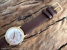 Load image into Gallery viewer, Diese Silver Dial with Golden Markers Inset with Green, Date, Manual, 34.5mm