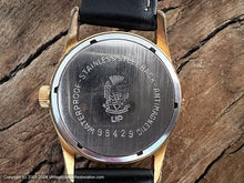 Load image into Gallery viewer, Lip with Parchment Patina Dial in Golden Case, Manual, 33.5mm