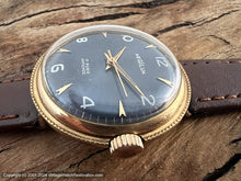 Load image into Gallery viewer, Regilux Blue-Gray Reflective Dial in Decorative Gold Case, Manual, 34mm
