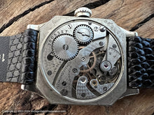 Load image into Gallery viewer, Illinois Brushed Silver Dial, Second Dial at 9 o'clock, Elegantly Designed Square Cut Case, Manual , 27.5x35.5mm