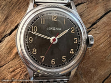 Load image into Gallery viewer, Lemania Military Style Two-Tone Slate Gray & Black, Beefy Case, Manual , 33mm