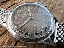 Load image into Gallery viewer, Lemania Military Style Two-Tone Slate Gray & Black, Beefy Case, Manual , 33mm