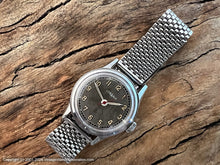 Load image into Gallery viewer, Lemania Military Style Two-Tone Slate Gray & Black, Beefy Case, Manual , 33mm