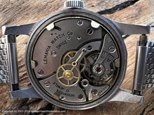 Load image into Gallery viewer, Lemania Military Style Two-Tone Slate Gray & Black, Beefy Case, Manual , 33mm