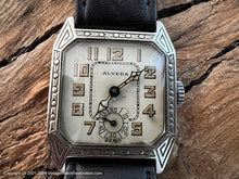Load image into Gallery viewer, Alvera (Toledo) Original Dial in Decorative Cut Corner Rectangular Case, Manual, 27x34mm