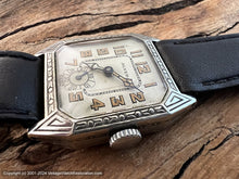 Load image into Gallery viewer, Alvera (Toledo) Original Dial in Decorative Cut Corner Rectangular Case, Manual, 27x34mm
