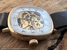 Load image into Gallery viewer, Caravelle (Bulova) Skeleton See Through Dial in Rounded Square Case, Manual, 33.5x33.5mm