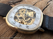 Load image into Gallery viewer, Caravelle (Bulova) Skeleton See Through Dial in Rounded Square Case, Manual, 33.5x33.5mm