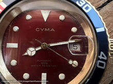 Load image into Gallery viewer, Cyma Divers Pepsico Dial in Ruby Red with White Hands and Date, Automatic, Huge 40mm