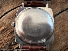 Load image into Gallery viewer, Lord Elgin Brushed Silver Dial in Square Tonneau Case, Automatic, 31.5x37mm
