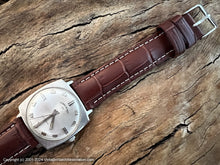 Load image into Gallery viewer, Lord Elgin Brushed Silver Dial in Square Tonneau Case, Automatic, 31.5x37mm