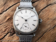 Load image into Gallery viewer, Elgin Early Porcelain Dial with Black Roman Numbers, Manual, 32x39mm