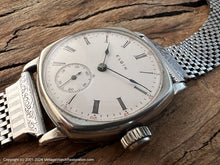 Load image into Gallery viewer, Elgin Early Porcelain Dial with Black Roman Numbers, Manual, 32x39mm