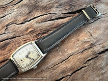 Load image into Gallery viewer, Swiss Clam 6-Sided Case and Golden Dial, Manual, 26x36mm