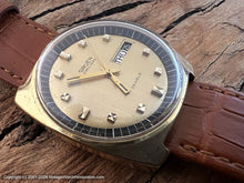 Load image into Gallery viewer, Gruen Precision Golden Dial Raised Hour Markers, Day & Date, Manual, 34x36mm