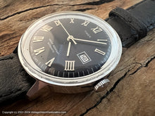 Load image into Gallery viewer, Timex British Model Dark Slate Gray Dial with Silver Roman Numerals, Automatic, Large 35mm