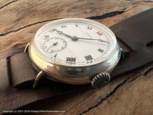 Load image into Gallery viewer, Longines WWI Era Porcelain Dial Roman Numerals, Manual, 34mm
