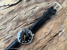 Load image into Gallery viewer, Omikron Spotless Black Dial Military Style Manual, Large 35mm