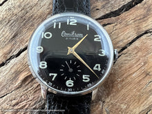 Load image into Gallery viewer, Omikron Spotless Black Dial Military Style Manual, Large 35mm