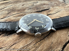 Load image into Gallery viewer, Omikron Spotless Black Dial Military Style Manual, Large 35mm