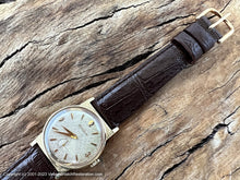 Load image into Gallery viewer, Bulova Art Deco Silver Basketweave Pattern Dial in Rectangular Type Case, Manual, 33x38mm