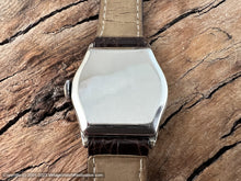 Load image into Gallery viewer, Illinois 'Ensign' Black Dial with White Markings and Light Amber Lume Numbers, Manual, 28x34mm