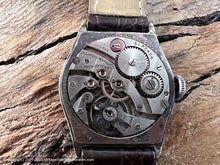 Load image into Gallery viewer, Illinois 'Ensign' Black Dial with White Markings and Light Amber Lume Numbers, Manual, 28x34mm