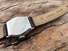 Load image into Gallery viewer, Illinois 'Ensign' Black Dial with White Markings and Light Amber Lume Numbers, Manual, 28x34mm