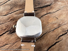 Load image into Gallery viewer, Elgin 1928 Sterling Silver Rounded Square Case with Fabulous Aged Dial, Manual, 31.5x31.5mm