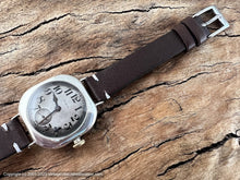 Load image into Gallery viewer, Elgin 1928 Sterling Silver Rounded Square Case with Fabulous Aged Dial, Manual, 31.5x31.5mm