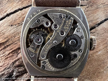 Load image into Gallery viewer, Gruen Tonneau Case with Original Light Creamy Dial with Amber Lumed Stained Glass Hands , Manual, 29x29mm