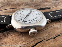 Load image into Gallery viewer, Waltham Sterling Silver Rounded Square Case with Perfect Porcelain Dial, Manual, 31.5x31.5mm