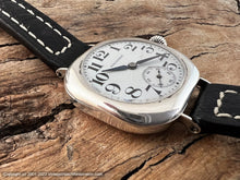 Load image into Gallery viewer, Waltham Sterling Silver Rounded Square Case with Perfect Porcelain Dial, Manual, 31.5x31.5mm