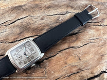 Load image into Gallery viewer, Winton Steel Dial with Amber Lumed Number, Rectangular Case, Manual, 26x36mm