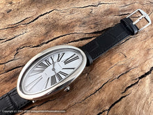 Load image into Gallery viewer, Waterman's 'York' Exploding Roman Numeral Dial in Large Oblong Case, Quartz, 30x56mm