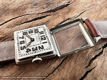 Load image into Gallery viewer, Dueber-Hampton in Highly Decorative 14K Gold Filled Square Case , Manual, 26mmx26mm