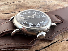Load image into Gallery viewer, Elgin USA General Pershing 1918 Sterling Silver Cased Trench Gem with Pershing star dial, Manual, 31.5mm