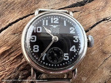 Load image into Gallery viewer, Elgin USA General Pershing 1918 Sterling Silver Cased Trench Gem with Pershing star dial, Manual, 31.5mm