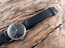 Load image into Gallery viewer, Olma 'Super' Black Dial Military Style with Golden Numbers, Manual, Large 35mm