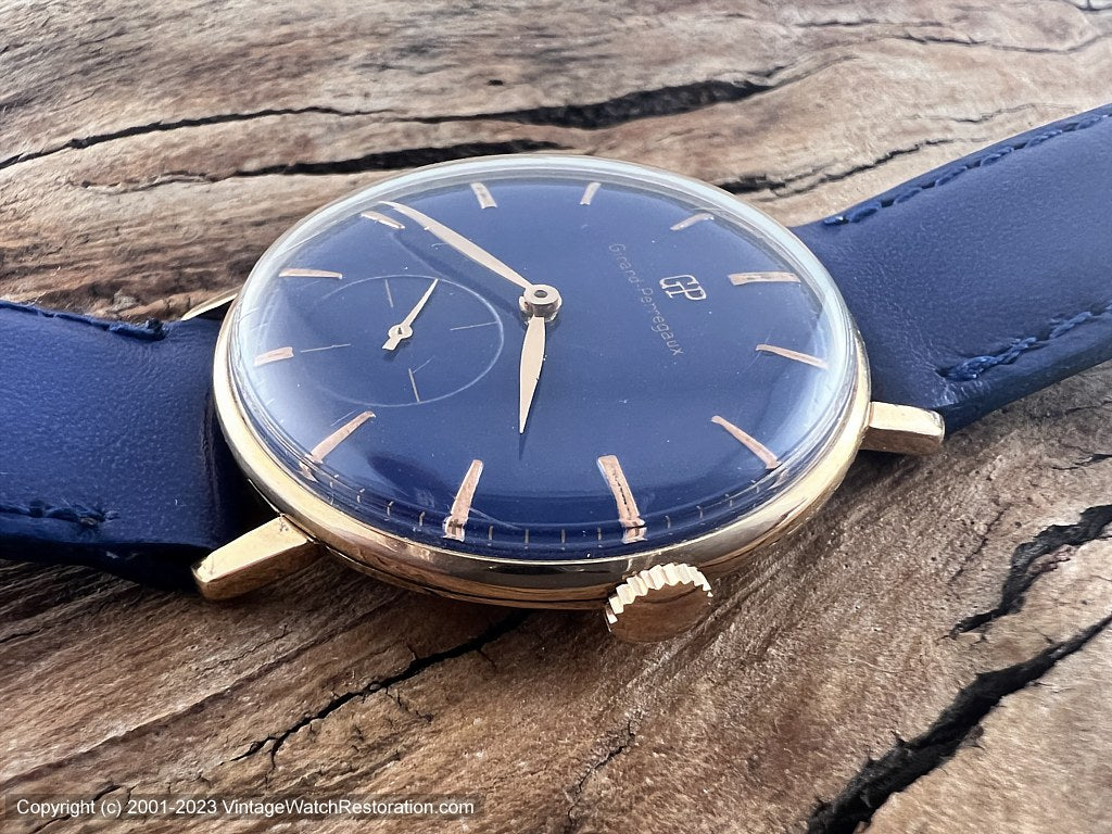 Girard Perregaux Sparkling Blue Dial with Gold Markers Manual