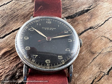 Load image into Gallery viewer, Ancre 'Prima' Black Dial Military Style Dial with Ultra Fine Gold Markings, Manual, 35mm